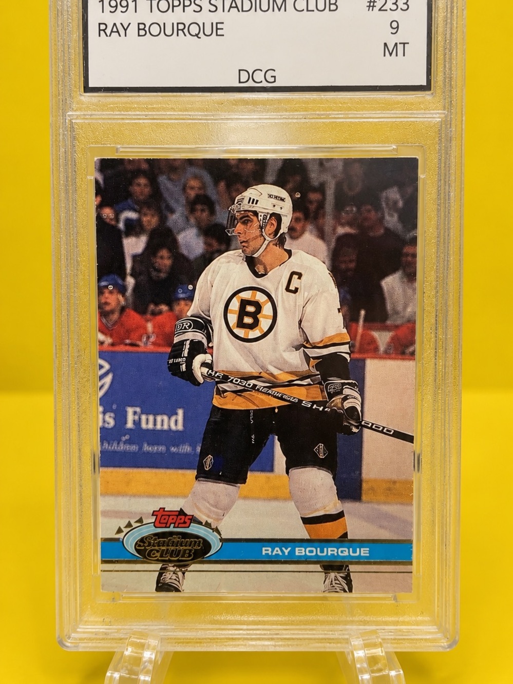 1991 Topps Stadium Club Ray Bourque Hockey Card - Boston Bruins